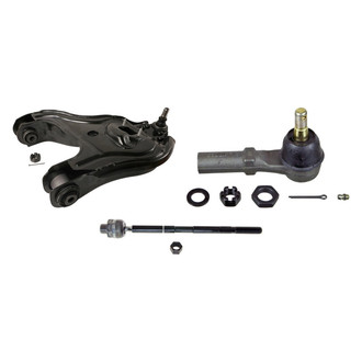 MOOG® - Front Passenger Side Lower Control Arm with Ball Joint and Tie Rod End Kit