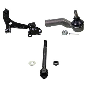 MOOG® - Front Passenger Side Lower Control Arm with Ball Joint and Tie Rod End Kit