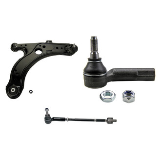 MOOG® - Front Passenger Side Lower Control Arm with Ball Joint and Tie Rod End Kit