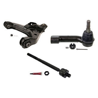MOOG® - Front Passenger Side Lower Control Arm with Ball Joint and Tie Rod End Kit