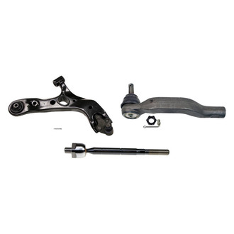 MOOG® - Front Passenger Side Lower Control Arm with Ball Joint and Tie Rod End Kit