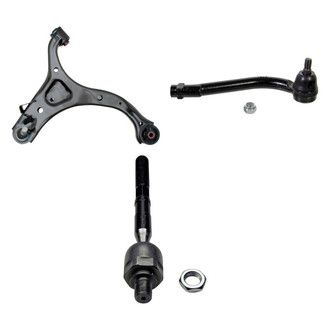 MOOG® - Front Passenger Side Lower Control Arm with Ball Joint and Tie Rod End Kit