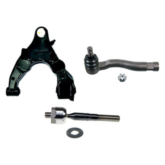 MOOG® - Front Passenger Side Lower Control Arm with Ball Joint and Tie Rod End Kit