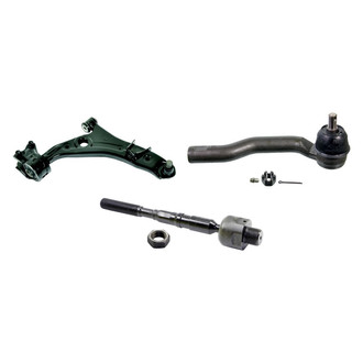 MOOG® - Front Passenger Side Lower Control Arm with Ball Joint and Tie Rod End Kit