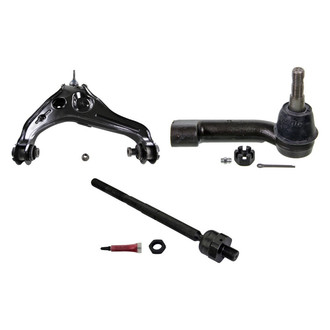 MOOG® - Front Passenger Side Lower Control Arm with Ball Joint and Tie Rod End Kit