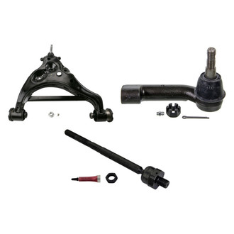 MOOG® - Front Passenger Side Lower Control Arm with Ball Joint and Tie Rod End Kit