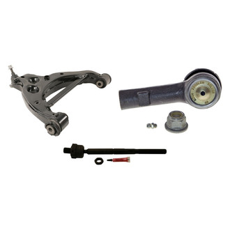 MOOG® - Front Passenger Side Lower Control Arm with Ball Joint and Tie Rod End Kit