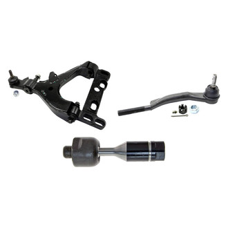 MOOG® - Front Passenger Side Lower Control Arm with Ball Joint and Tie Rod End Kit