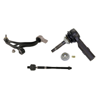 MOOG® - Front Passenger Side Lower Control Arm with Ball Joint and Tie Rod End Kit
