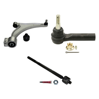 MOOG® - Front Passenger Side Lower Control Arm with Ball Joint and Tie Rod End Kit