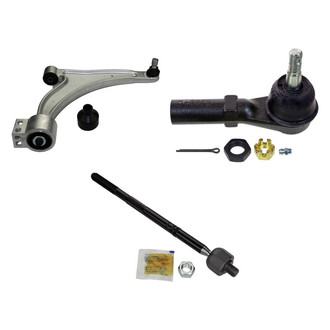 MOOG® - Front Passenger Side Lower Control Arm with Ball Joint and Tie Rod End Kit