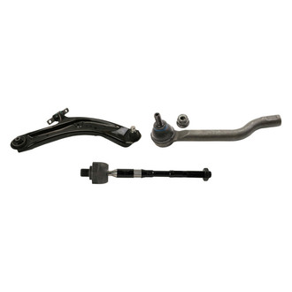 MOOG® - Front Passenger Side Lower Control Arm with Ball Joint and Tie Rod End Kit