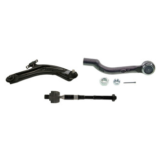 MOOG® - Front Passenger Side Lower Control Arm with Ball Joint and Tie Rod End Kit