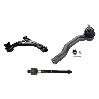 MOOG® - Front Passenger Side Lower Control Arm with Ball Joint and Tie Rod End Kit