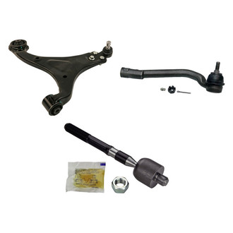 MOOG® - Front Passenger Side Lower Control Arm with Ball Joint and Tie Rod End Kit