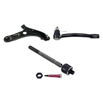 MOOG® - Front Passenger Side Lower Control Arm with Ball Joint and Tie Rod End Kit
