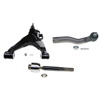 MOOG® - Front Passenger Side Lower Control Arm with Ball Joint and Tie Rod End Kit
