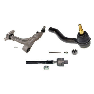 MOOG® - Front Passenger Side Lower Control Arm with Ball Joint and Tie Rod End Kit