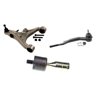 MOOG® - Front Passenger Side Lower Control Arm with Ball Joint and Tie Rod End Kit