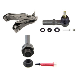 MOOG® - Front Passenger Side Lower Control Arm with Ball Joint and Tie Rod End Kit
