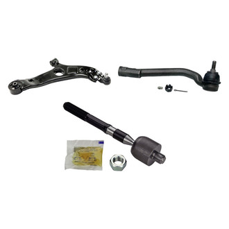 MOOG® - Front Passenger Side Lower Control Arm with Ball Joint and Tie Rod End Kit