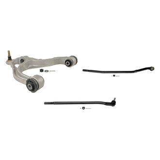 MOOG® - Front Passenger Side Lower Control Arm with Ball Joint and Tie Rod End Kit