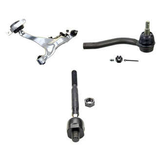 MOOG® - Front Passenger Side Lower Control Arm with Ball Joint and Tie Rod End Kit