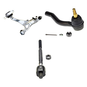 MOOG® - Front Passenger Side Lower Control Arm with Ball Joint and Tie Rod End Kit