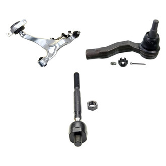 MOOG® - Front Passenger Side Lower Control Arm with Ball Joint and Tie Rod End Kit