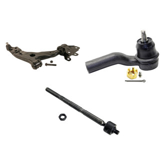 MOOG® - Front Passenger Side Lower Control Arm with Ball Joint and Tie Rod End Kit