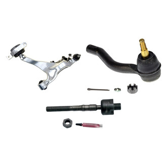 MOOG® - Front Passenger Side Lower Control Arm with Ball Joint and Tie Rod End Kit