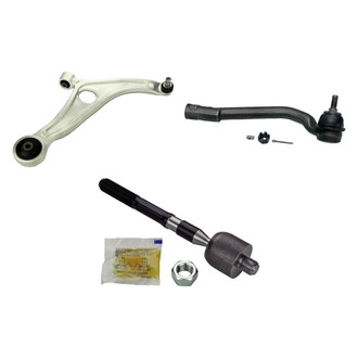 MOOG® - Front Passenger Side Lower Control Arm with Ball Joint and Tie Rod End Kit