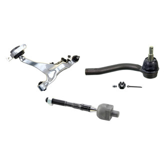 MOOG® - Front Passenger Side Lower Control Arm with Ball Joint and Tie Rod End Kit