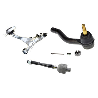 MOOG® - Front Passenger Side Lower Control Arm with Ball Joint and Tie Rod End Kit