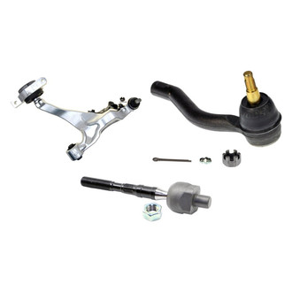 MOOG® - Front Passenger Side Lower Control Arm with Ball Joint and Tie Rod End Kit