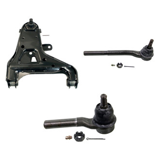MOOG® - Front Passenger Side Lower Control Arm with Ball Joint and Tie Rod End Kit