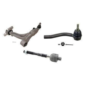 MOOG® - Front Passenger Side Lower Control Arm with Ball Joint and Tie Rod End Kit
