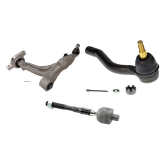 MOOG® - Front Passenger Side Lower Control Arm with Ball Joint and Tie Rod End Kit