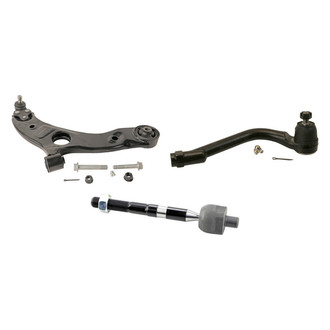 MOOG® - Front Passenger Side Lower Control Arm with Ball Joint and Tie Rod End Kit