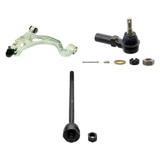 MOOG® - Front Passenger Side Lower Control Arm with Ball Joint and Tie Rod End Kit