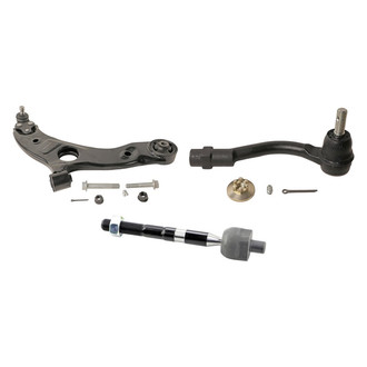 MOOG® - Front Passenger Side Lower Control Arm with Ball Joint and Tie Rod End Kit