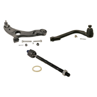 MOOG® - Front Passenger Side Lower Control Arm with Ball Joint and Tie Rod End Kit