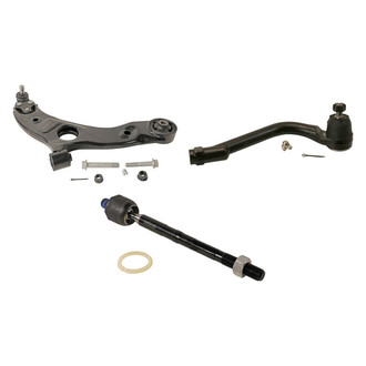 MOOG® - Front Passenger Side Lower Control Arm with Ball Joint and Tie Rod End Kit