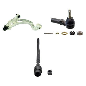 MOOG® - Front Passenger Side Lower Control Arm with Ball Joint and Tie Rod End Kit