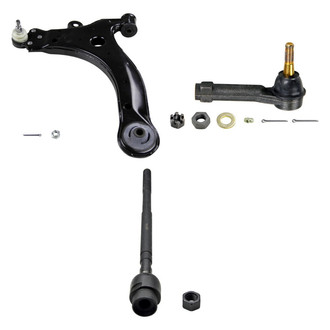 MOOG® - Front Passenger Side Lower Control Arm with Ball Joint and Tie Rod End Kit