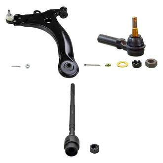 MOOG® - Front Passenger Side Lower Control Arm with Ball Joint and Tie Rod End Kit