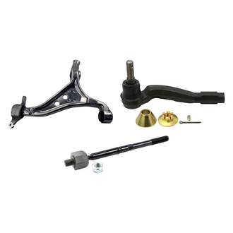 MOOG® - Front Passenger Side Lower Control Arm with Ball Joint and Tie Rod End Kit