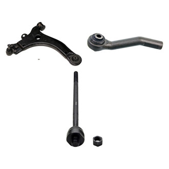 MOOG® - Front Passenger Side Lower Control Arm with Ball Joint and Tie Rod End Kit