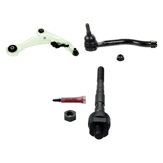 MOOG® - Front Passenger Side Lower Control Arm with Ball Joint and Tie Rod End Kit