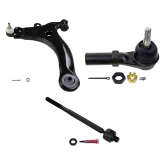 MOOG® - Front Passenger Side Lower Control Arm with Ball Joint and Tie Rod End Kit